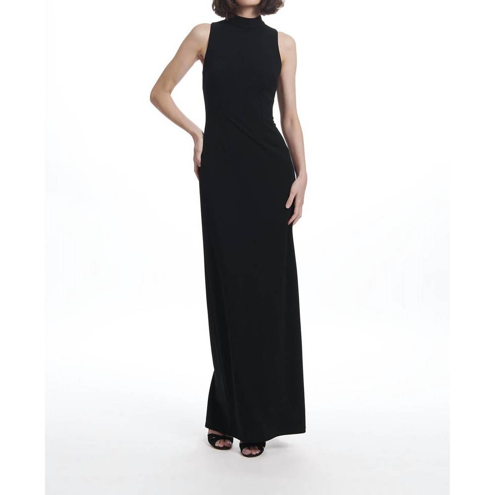 NEW EMILY SHALANT long column gown in black